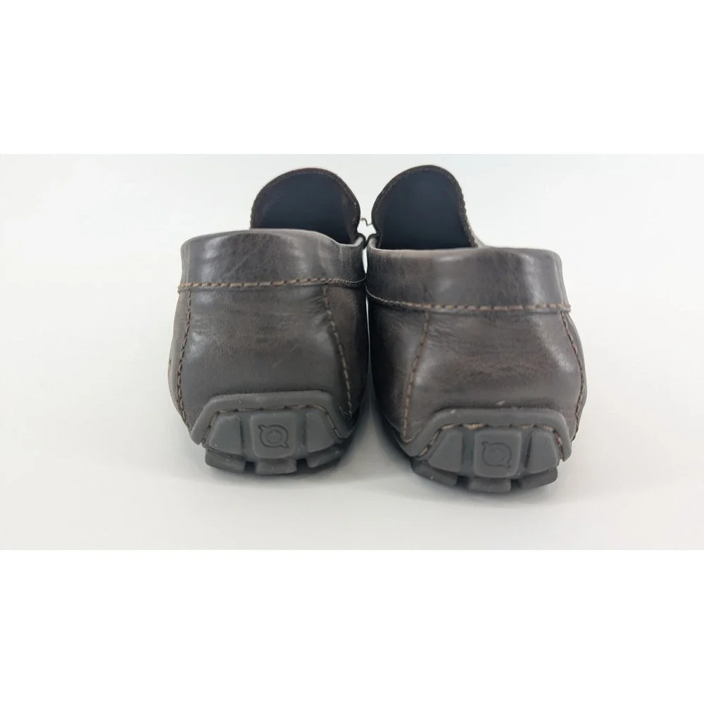 Born Mens H38283 VCJE20 Dark Brown Leather Driving Loafers Size 10M